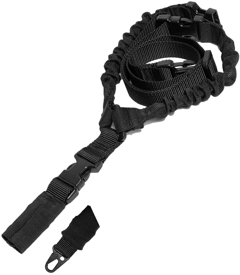 Black Rifle Sling with Quick Length Adjuster & Upgraded Metal Hook