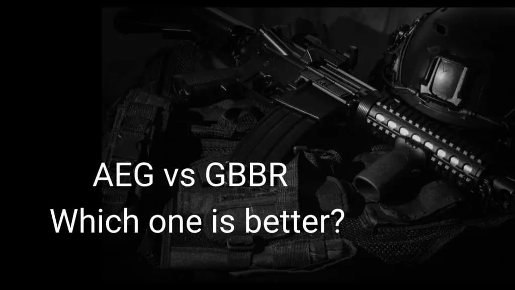 aeg vs gbbr hero image for airsoft blog