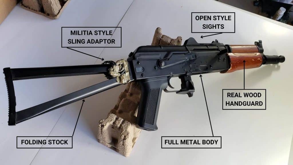 Side view of the CYMA AKS74U Review with Captions