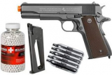 Colt 1911 Metal Blowback Airsoft Pistol Black